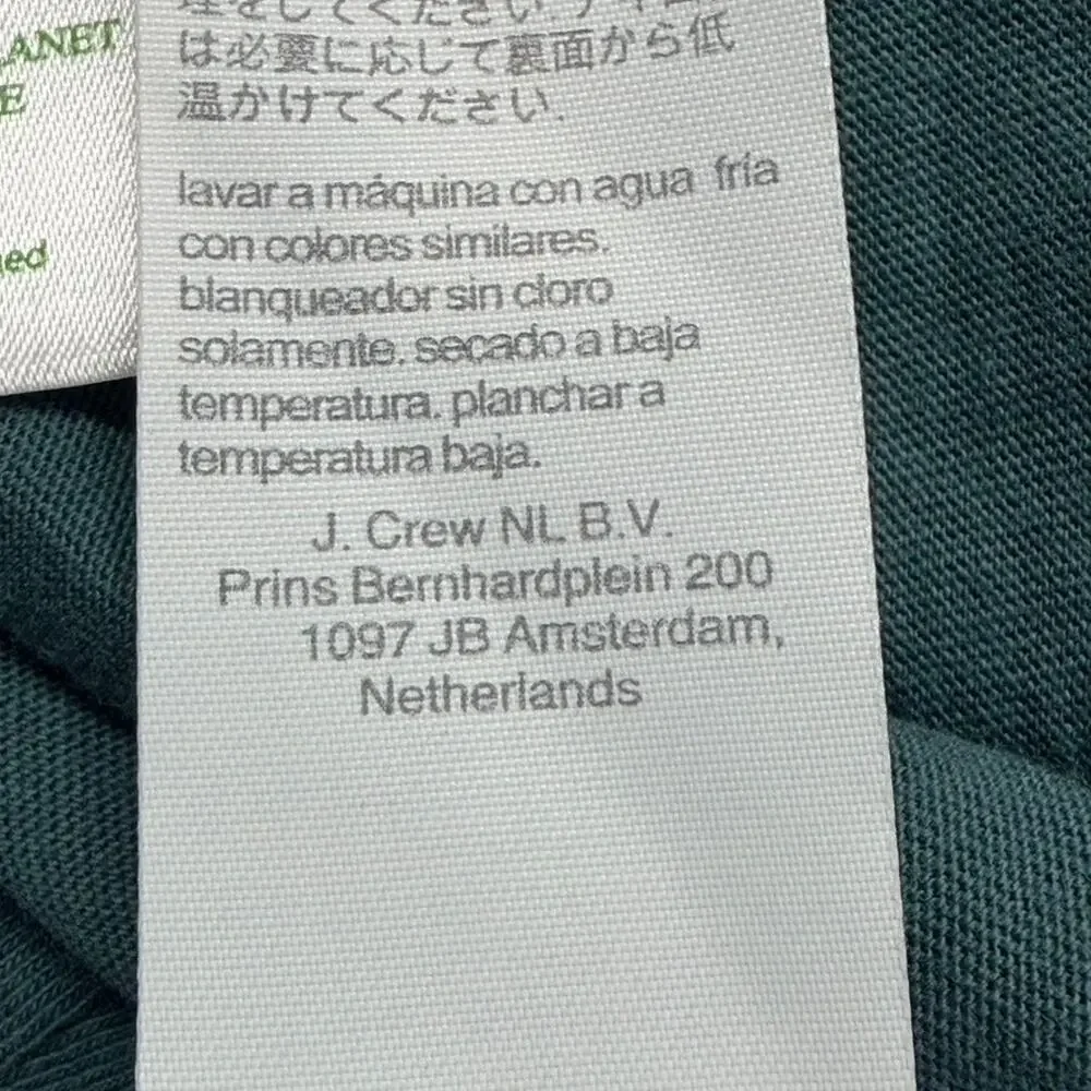 J.Crew Broken-in Jersey Tiered Maxi Dress Alhambra Green Womens Large Resort